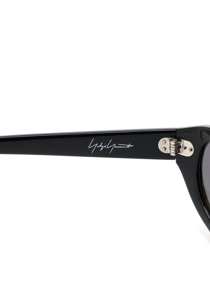 BLACK ACETATE CURVE SUNGLASSES