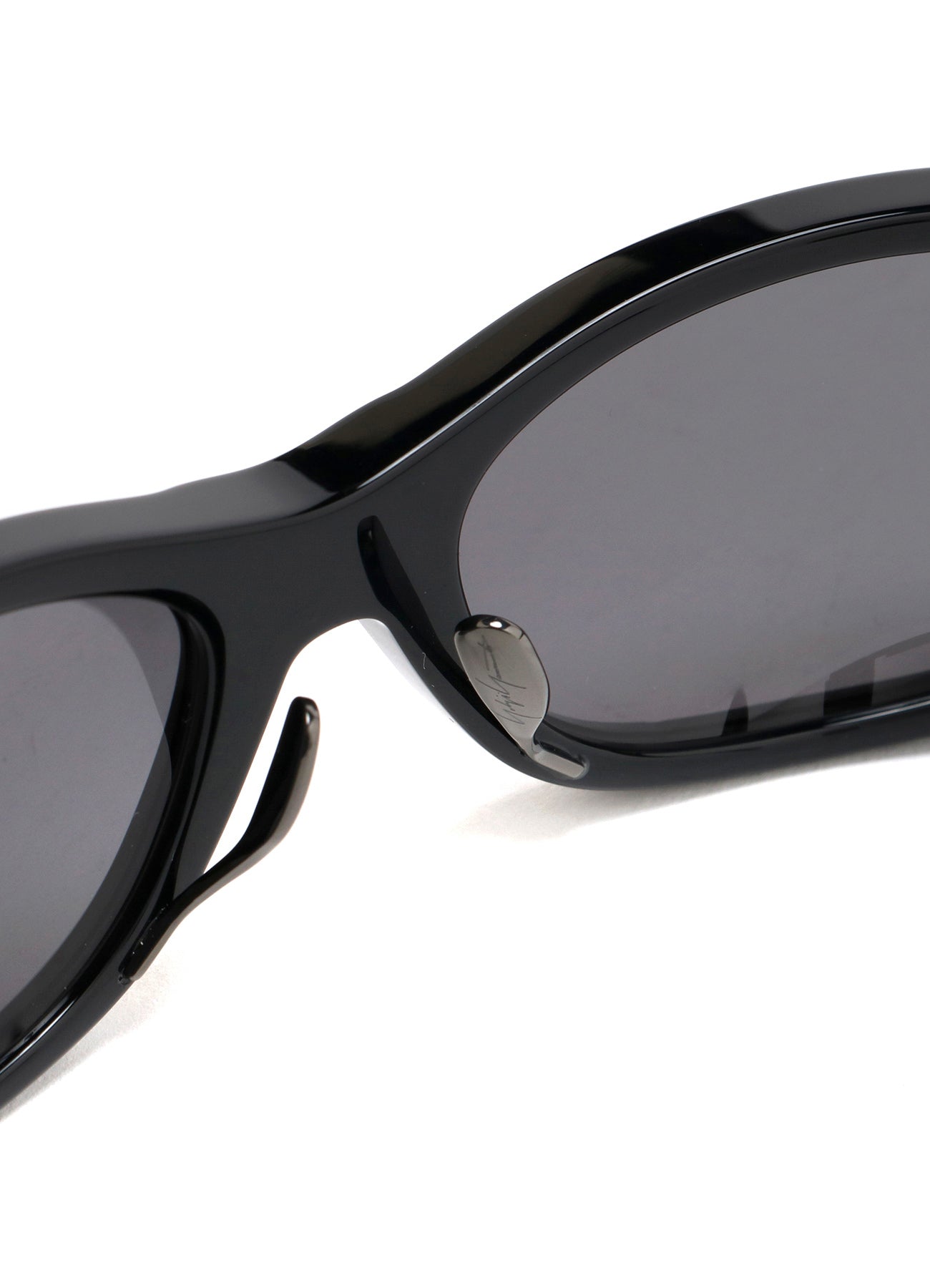 BLACK ACETATE CURVE SUNGLASSES