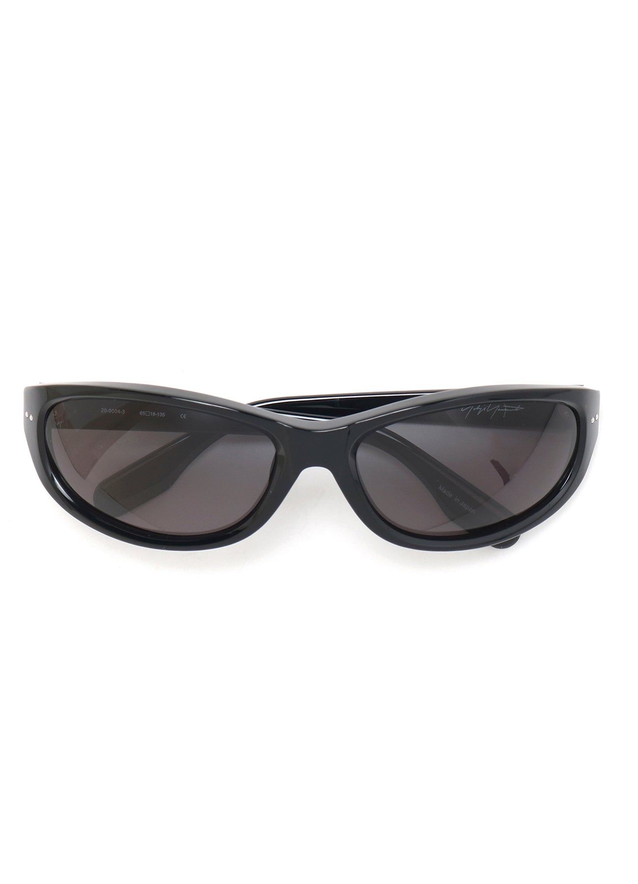 BLACK ACETATE CURVE SUNGLASSES