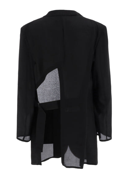 12M SILK DECINE BACK OPENING JACKET
