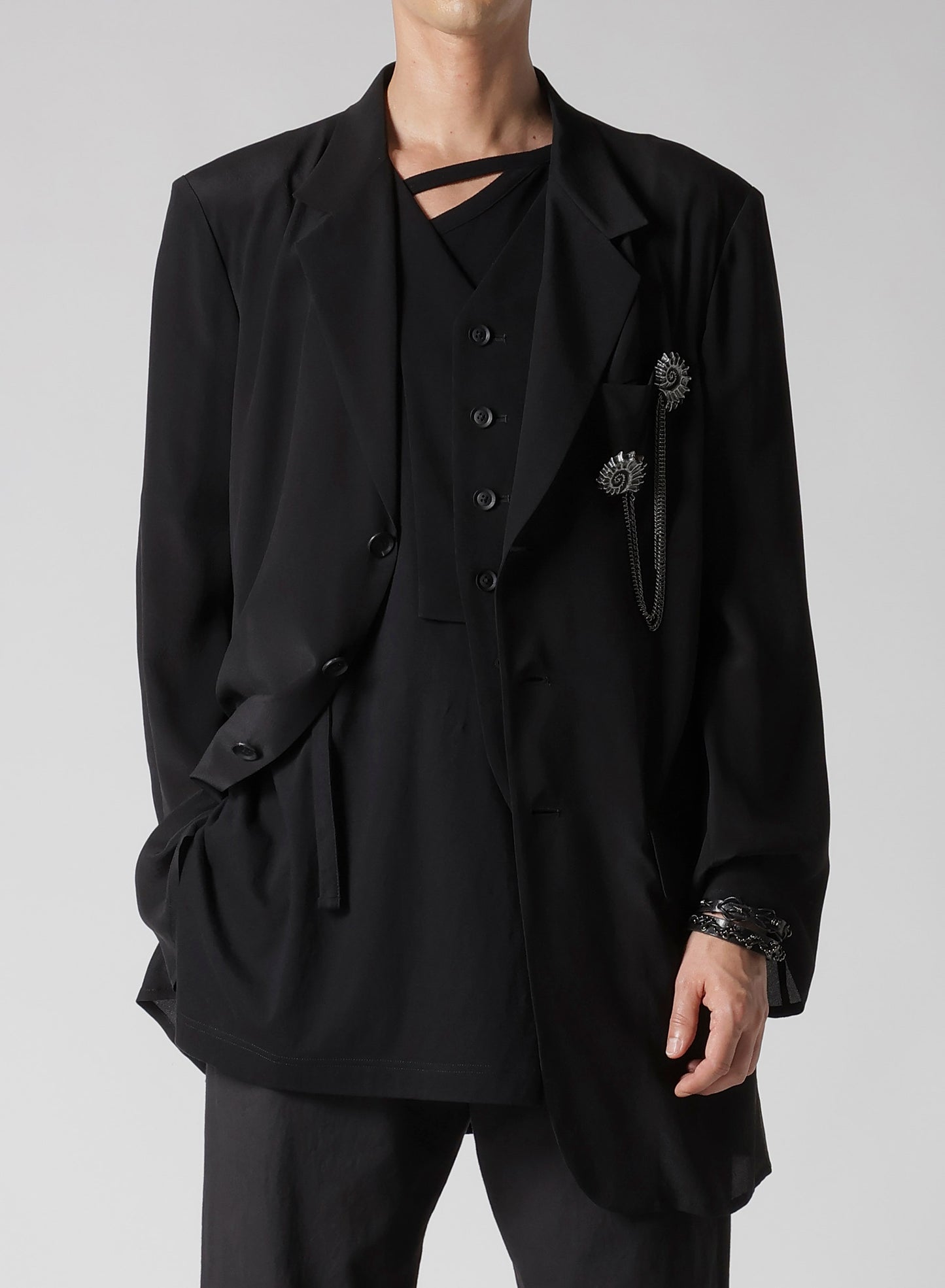 12M SILK DECINE BACK OPENING JACKET