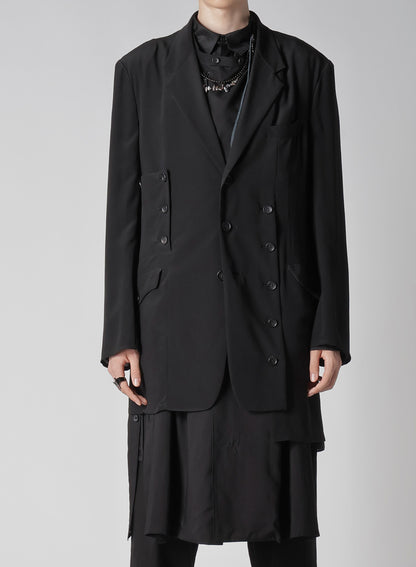 12M SILK DECINE ASYMMETRY BUTTON DETAIL JACKET
