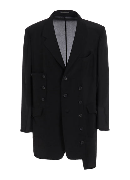 12M SILK DECINE ASYMMETRY BUTTON DETAIL JACKET