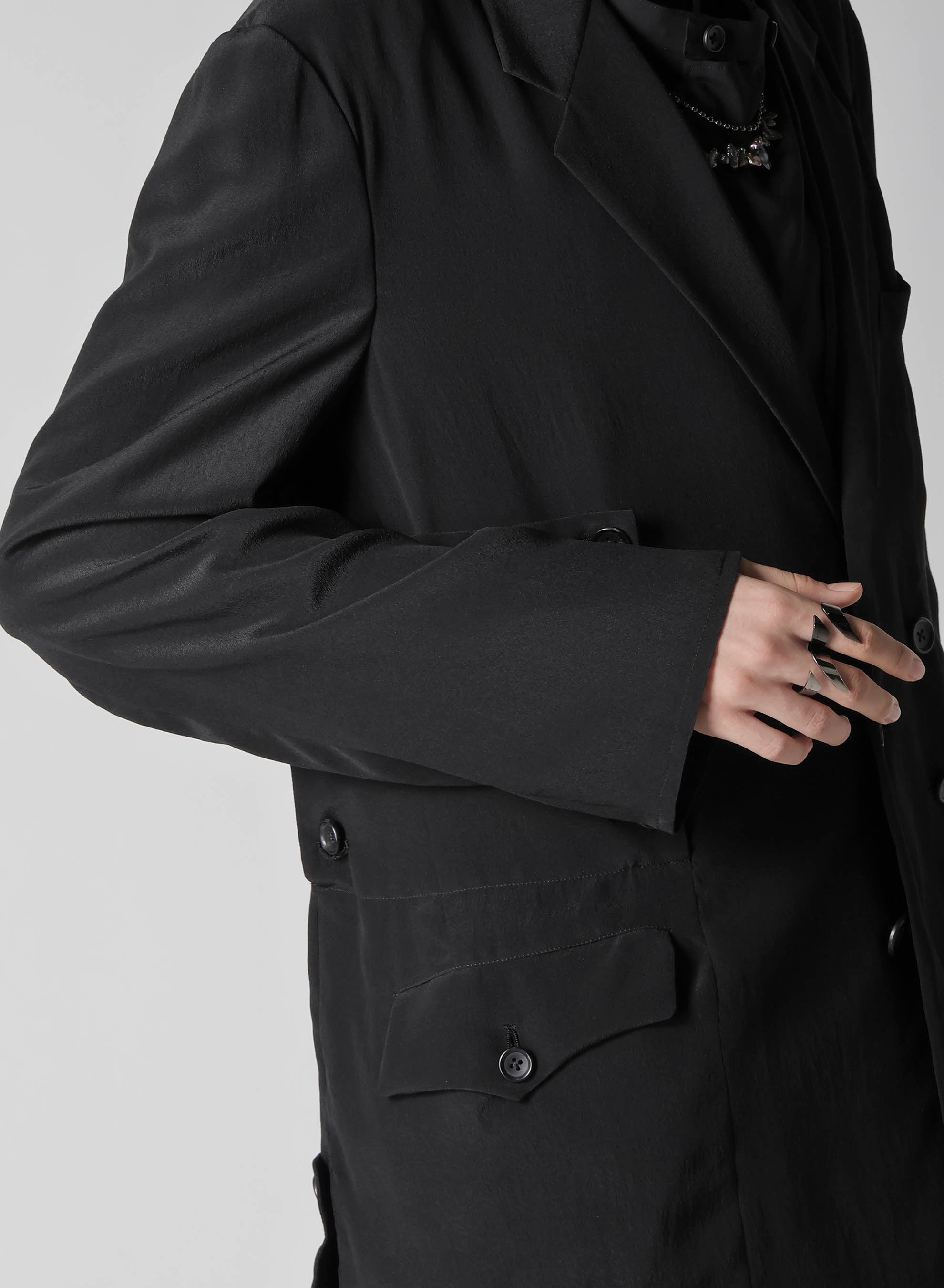 12M SILK DECINE ASYMMETRY BUTTON DETAIL JACKET – THE SHOP YOHJI