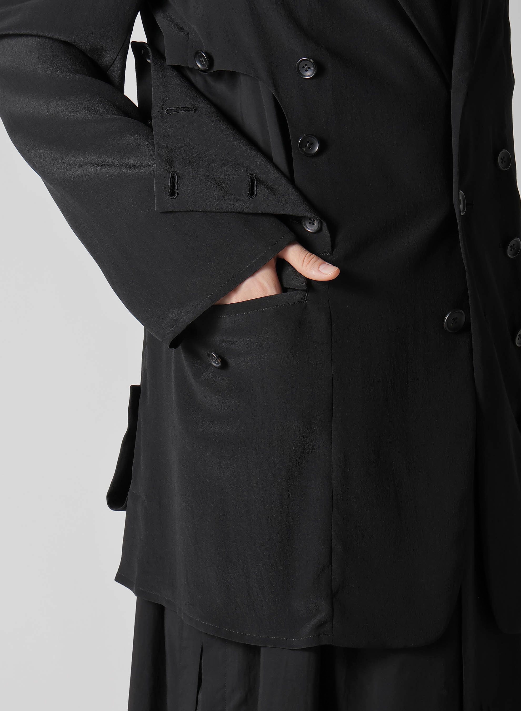 12M SILK DECINE ASYMMETRY BUTTON DETAIL JACKET – THE SHOP YOHJI