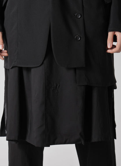 12M SILK DECINE ASYMMETRY BUTTON DETAIL JACKET