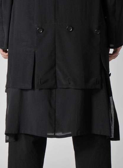 12M SILK DECINE ASYMMETRY BUTTON DETAIL JACKET