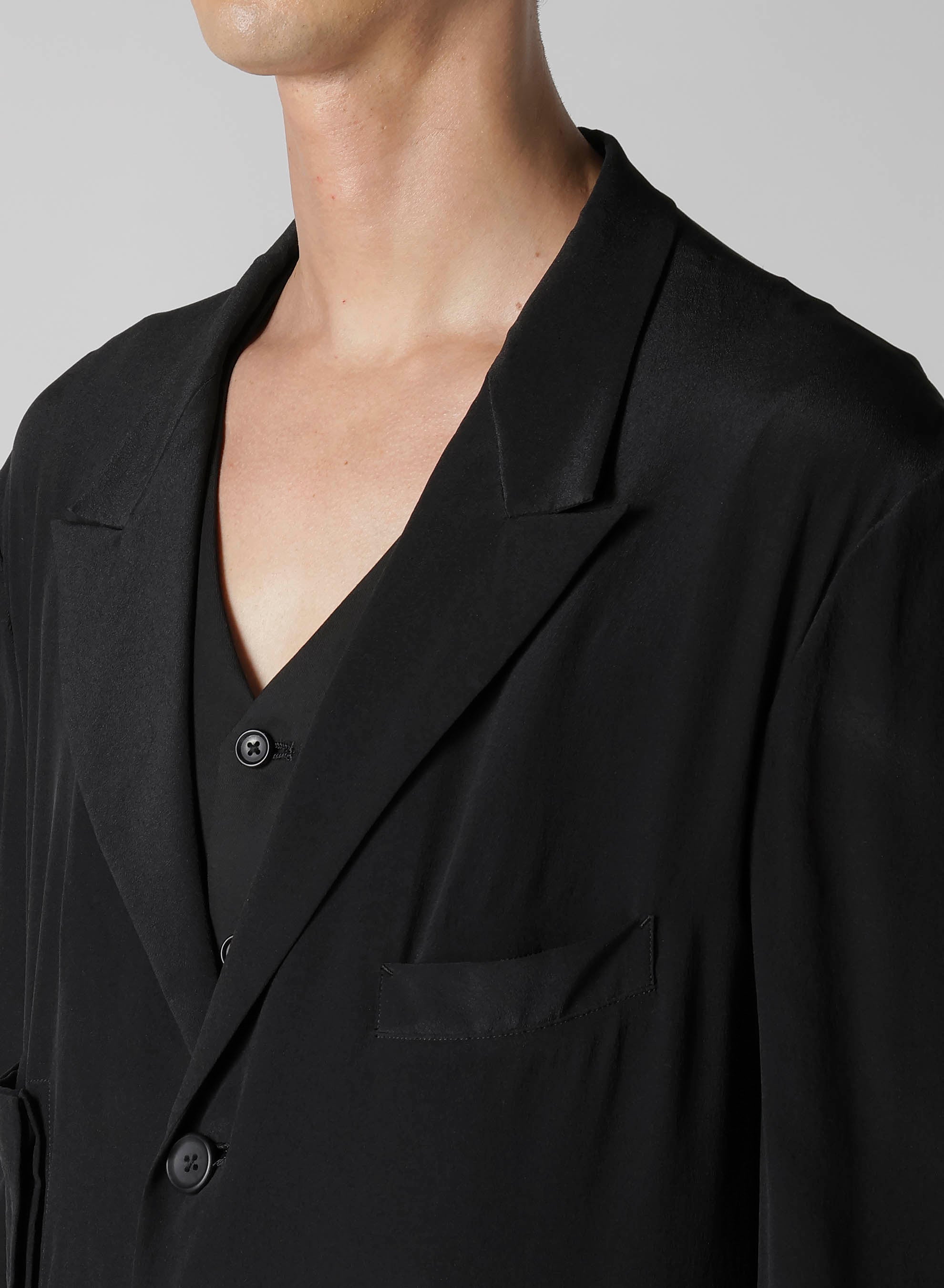 12M SILK DECINE ASYMMETRY JACKET – THE SHOP YOHJI YAMAMOTO