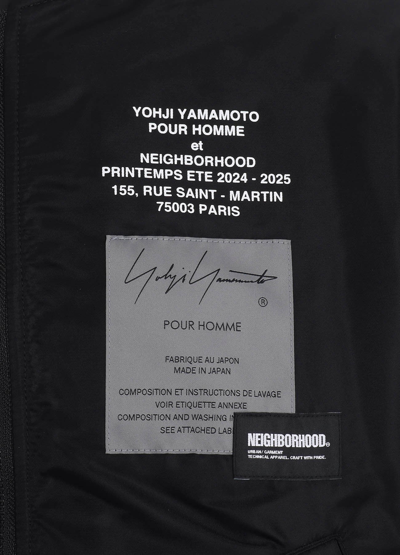 【Restock 12/14 10:00(JST)】Yohji Yamamoto x NEIGHBORHOOD MA-1 JACKET