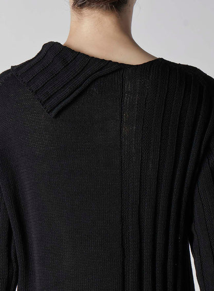 HANGING STRING ASYMMETRY NECK CARDIGAN