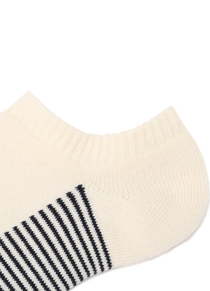 C/AC PILE JERSEY SHORT BORDER SOCKS