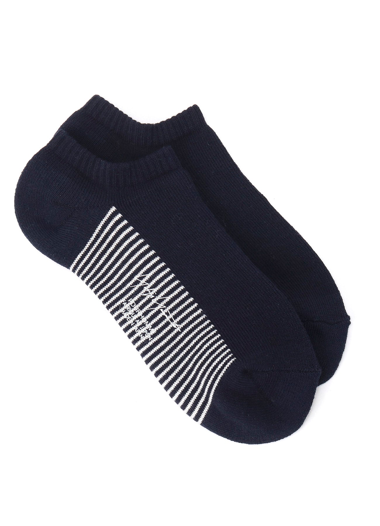 C/AC PILE JERSEY SHORT BORDER SOCKS