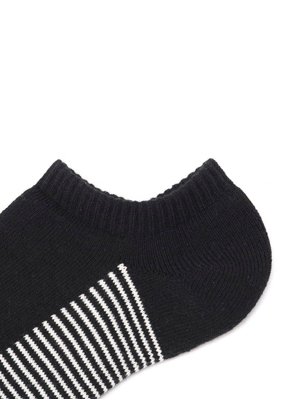 C/AC PILE JERSEY SHORT BORDER SOCKS