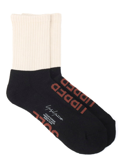 C/AC PILE RIB BICOLOR SOCKS