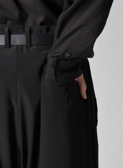 12M SILK DECINE TUCKED SEAM WIDE PANTS