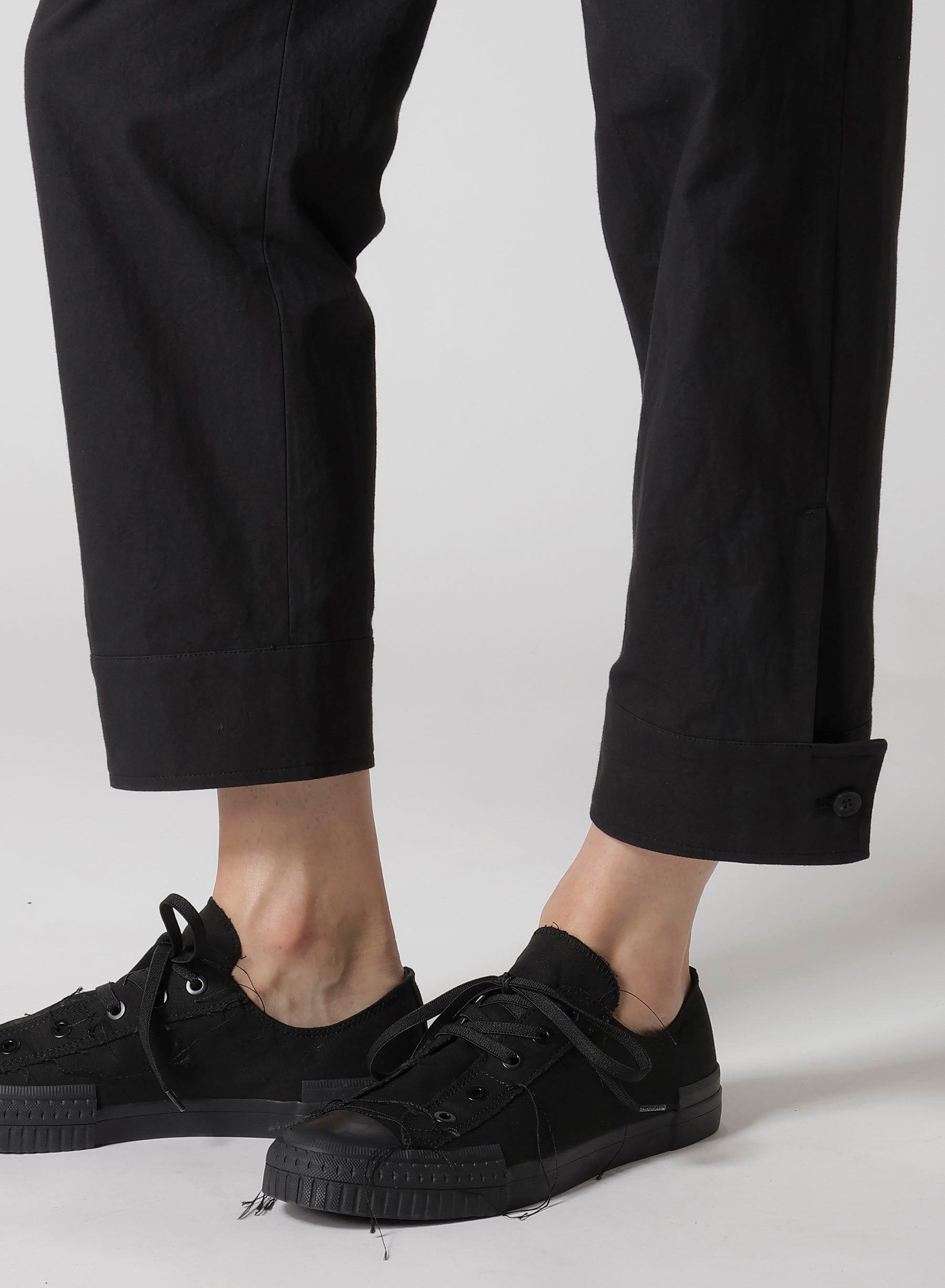 て*ん様 YOHJI YAMAMOTO L/C/MO FLASH HEM PAN C/L CANVAS BLACK BELTED HEM PANTS – THE SHOP YOHJI YAMAMOTO