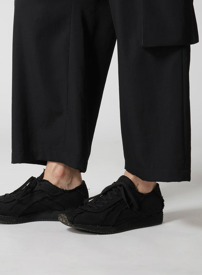 WOOL GABARDINE POCKET DETAIL PANTS