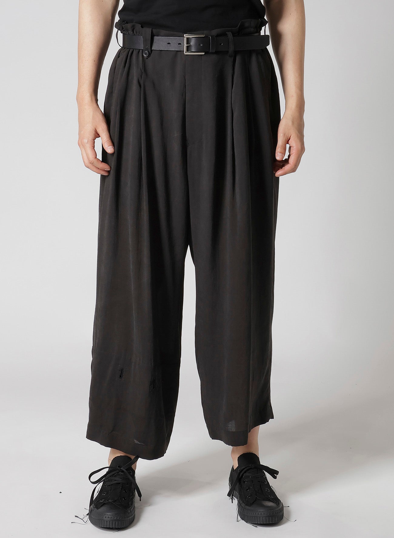 CELLULOSE OZONE PANELED HEM WIDE PANTS