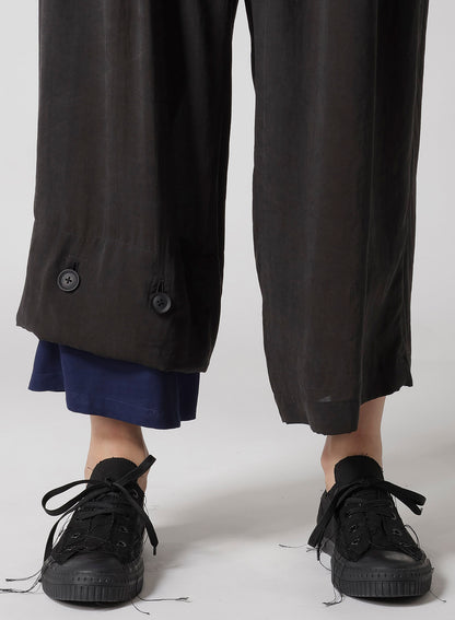 CELLULOSE OZONE PANELED HEM WIDE PANTS