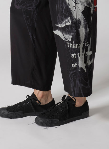 UNIVERSE MESSAGE PRINT PANTS