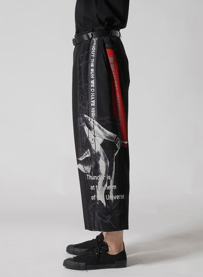 UNIVERSE MESSAGE PRINT PANTS