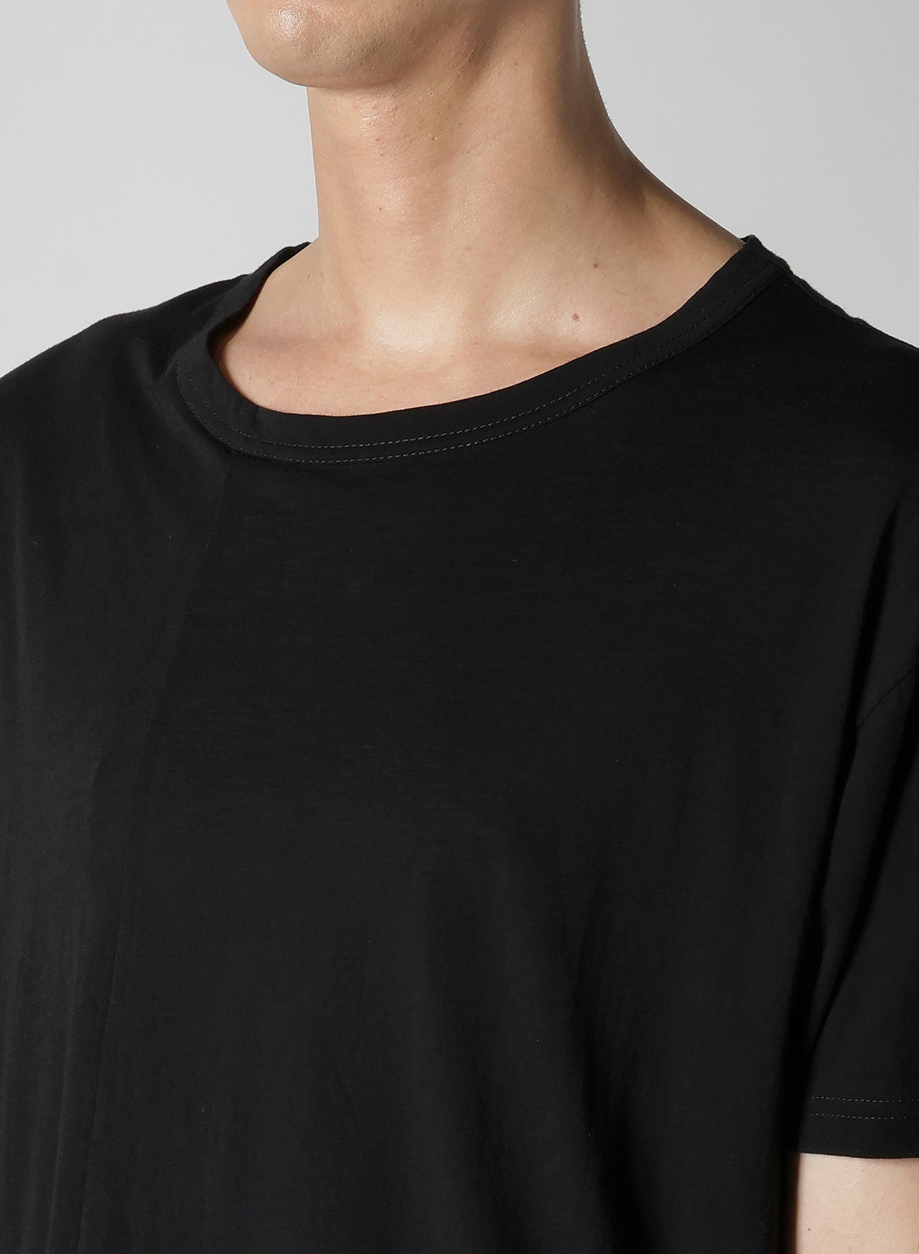 DIORAMA JERSEY ASYMMETRY HEM SHORT SLEEVE T