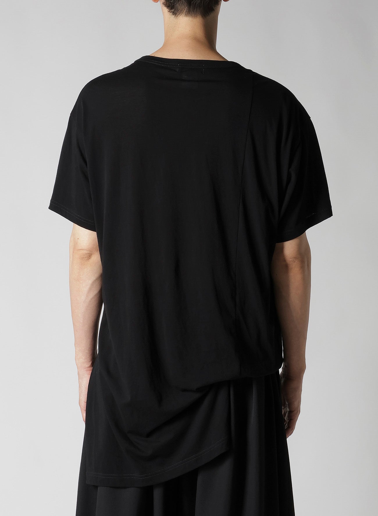 DIORAMA JERSEY ASYMMETRY HEM SHORT SLEEVE T