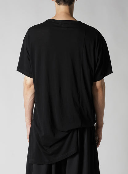 DIORAMA JERSEY ASYMMETRY HEM SHORT SLEEVE T