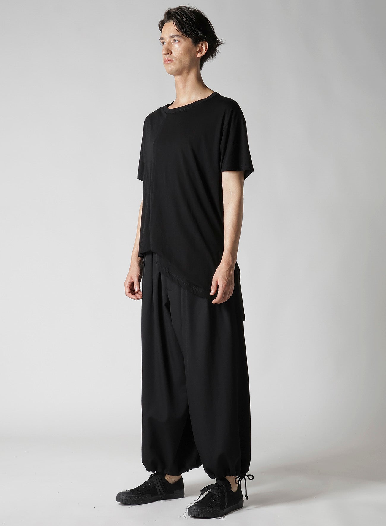 DIORAMA JERSEY ASYMMETRY HEM SHORT SLEEVE T