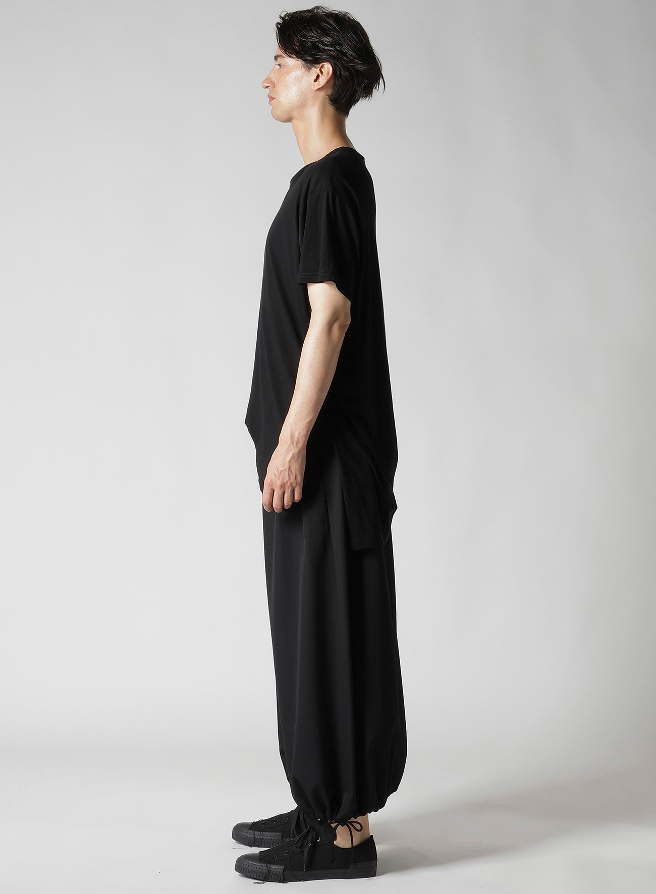 DIORAMA JERSEY ASYMMETRY HEM SHORT SLEEVE T