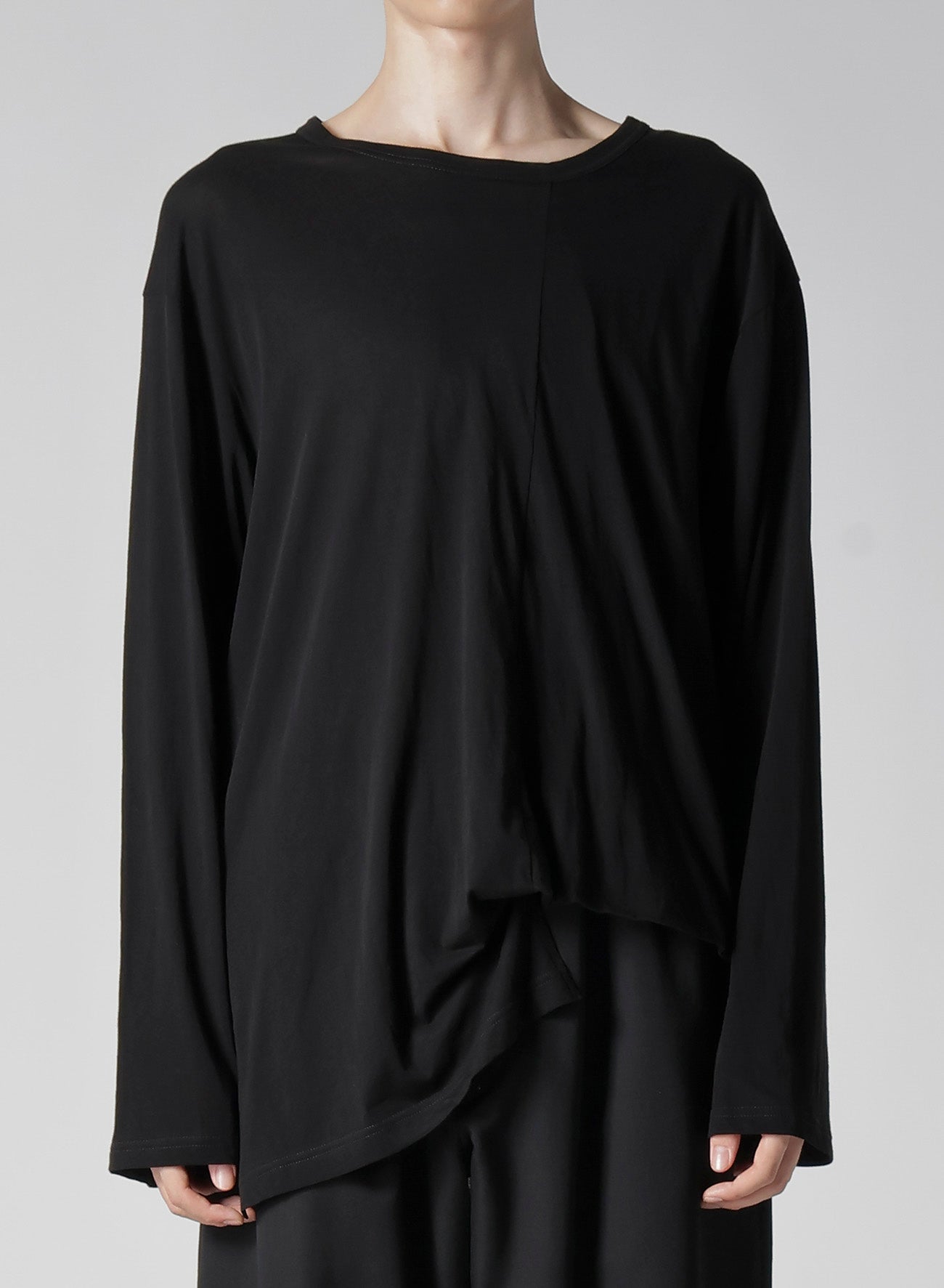 DIORAMA JERSEY ASYMMETRY HEM LONG SLEEVE T