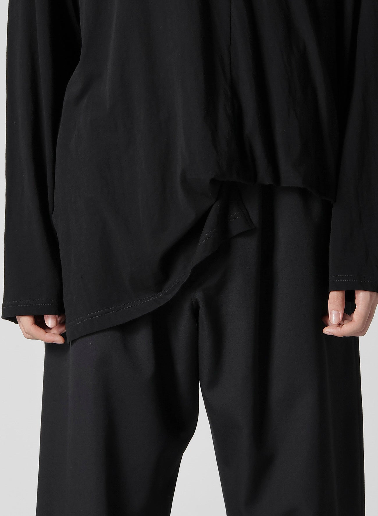 DIORAMA JERSEY ASYMMETRY HEM LONG SLEEVE T