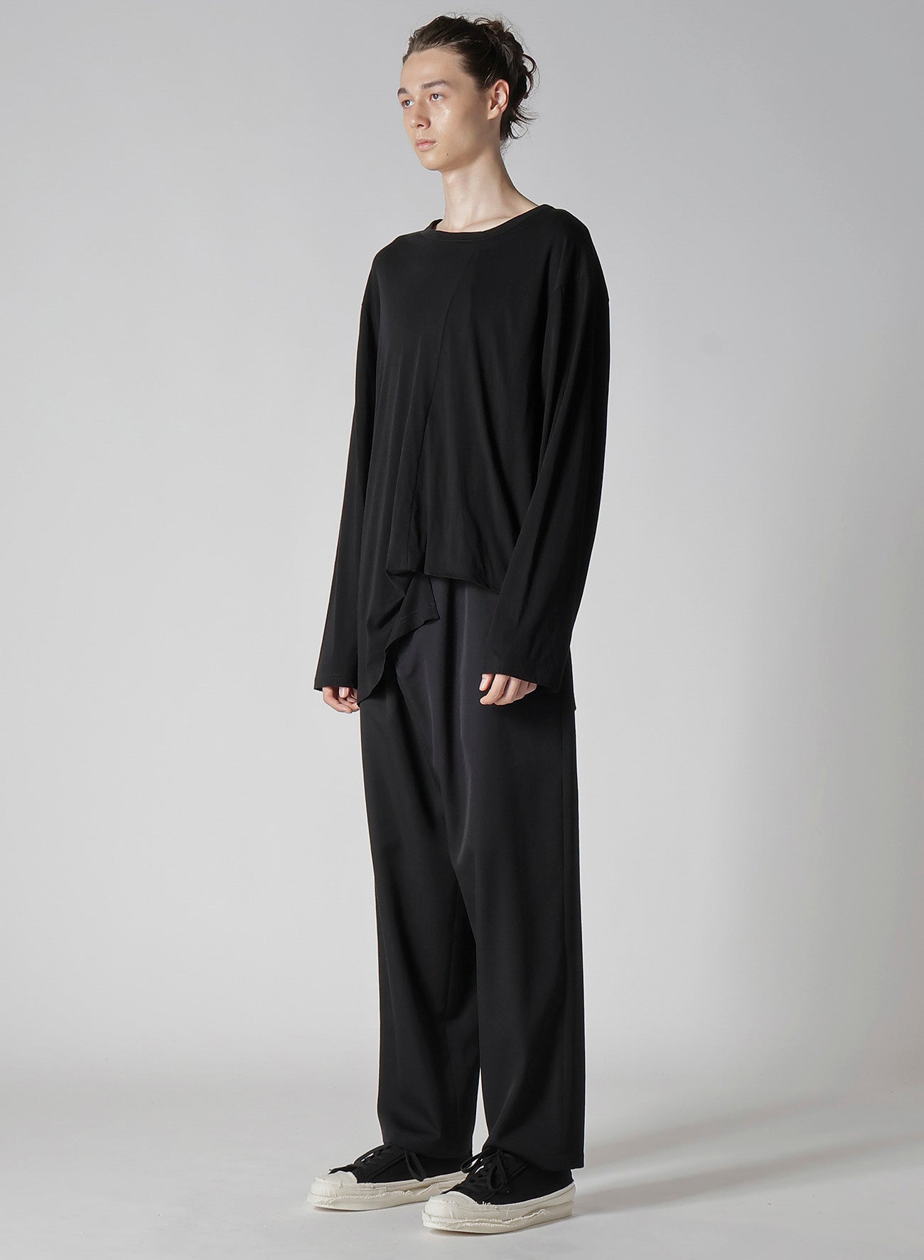 DIORAMA JERSEY ASYMMETRY HEM LONG SLEEVE T