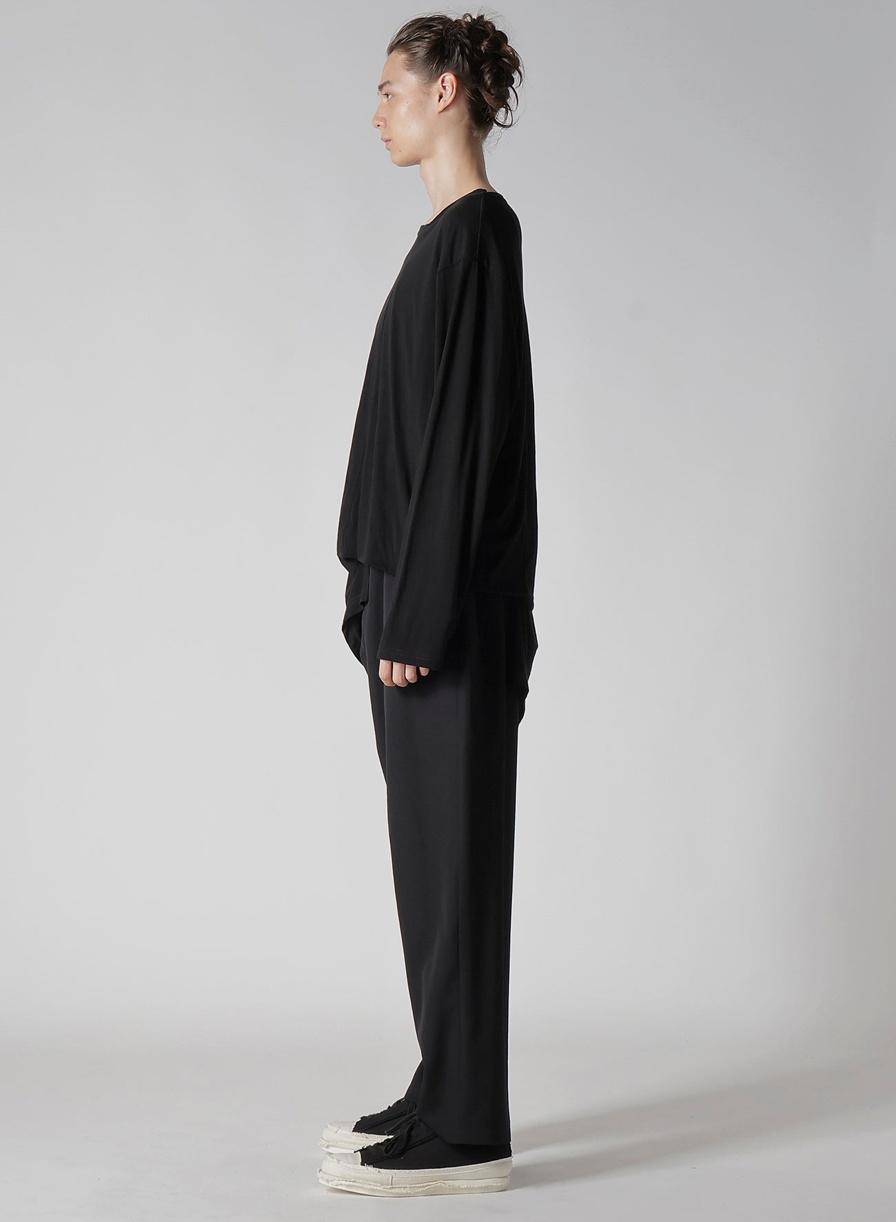 DIORAMA JERSEY ASYMMETRY HEM LONG SLEEVE T