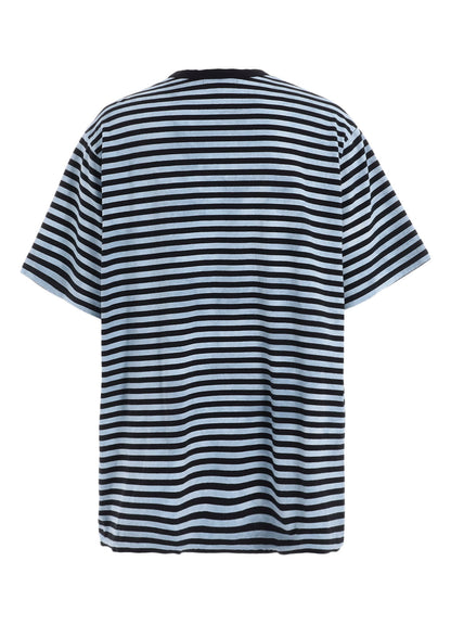 40/2 JERSEY BORDER UNEVEN  ROUND NECK T