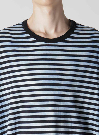 40/2 JERSEY BORDER UNEVEN  ROUND NECK T