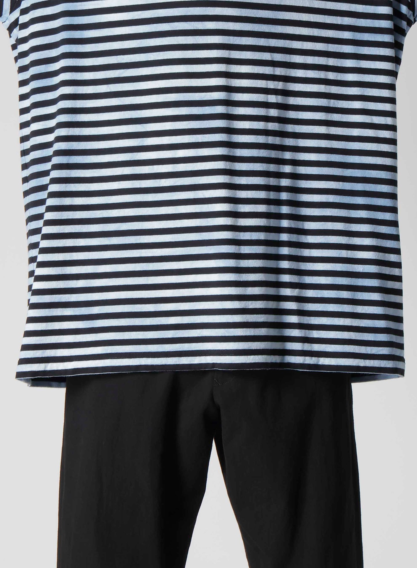 40/2 JERSEY BORDER UNEVEN  ROUND NECK T