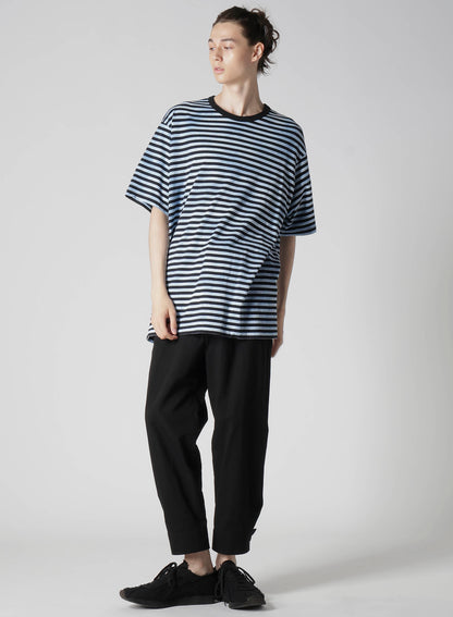 40/2 JERSEY BORDER UNEVEN  ROUND NECK T