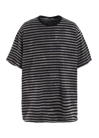 40/2 JERSEY BORDER UNEVEN  ROUND NECK T