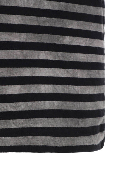 40/2 JERSEY BORDER UNEVEN  ROUND NECK T