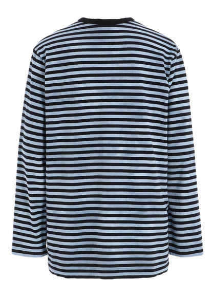 40/2 JERSEY BORDER UNEVEN  ROUND NECK T