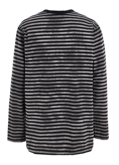 40/2 JERSEY BORDER UNEVEN  ROUND NECK T