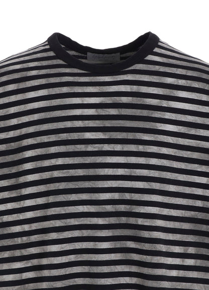 40/2 JERSEY BORDER UNEVEN  ROUND NECK T