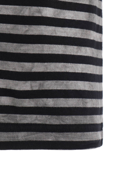 40/2 JERSEY BORDER UNEVEN  ROUND NECK T