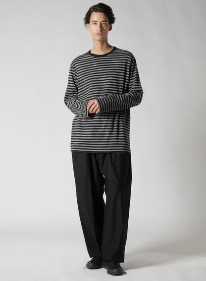 40/2 JERSEY BORDER UNEVEN  ROUND NECK T