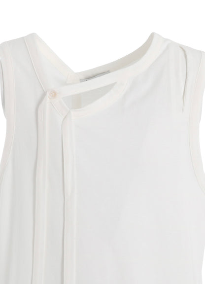 SINGLE JERSEY BINDER V NECK TANK TOP