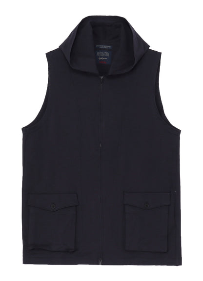 REGULATION JERSEY HOODED ZIPPER VEST