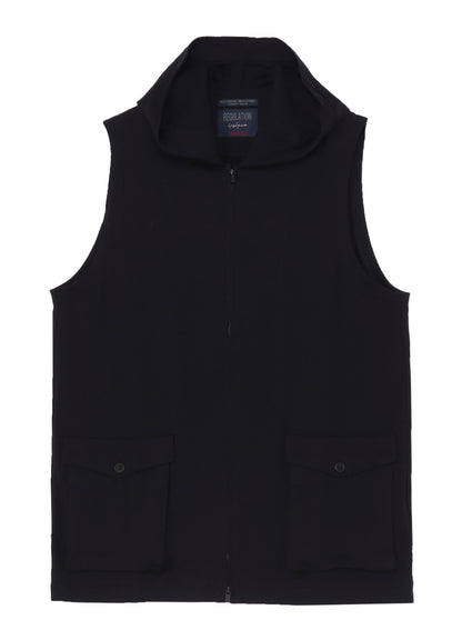 REGULATION JERSEY HOODED ZIPPER VEST