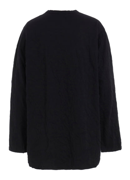 WRINKLED STRIPE JQ ROUND NECK T