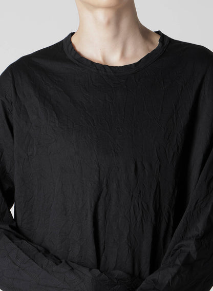 WRINKLED STRIPE JQ ROUND NECK T
